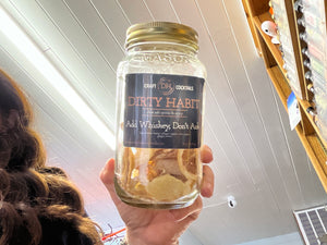 Dirty Habit craft cocktails (mason jars)