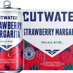 strawberry cutwater margarita 4 pack and a can